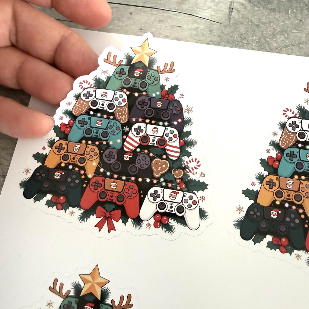 Video Game Christmas Stickers (set of 4)