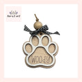 Paw Print Custom Name Ornament