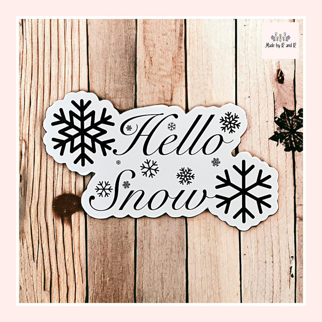 Hello Snow Sticker