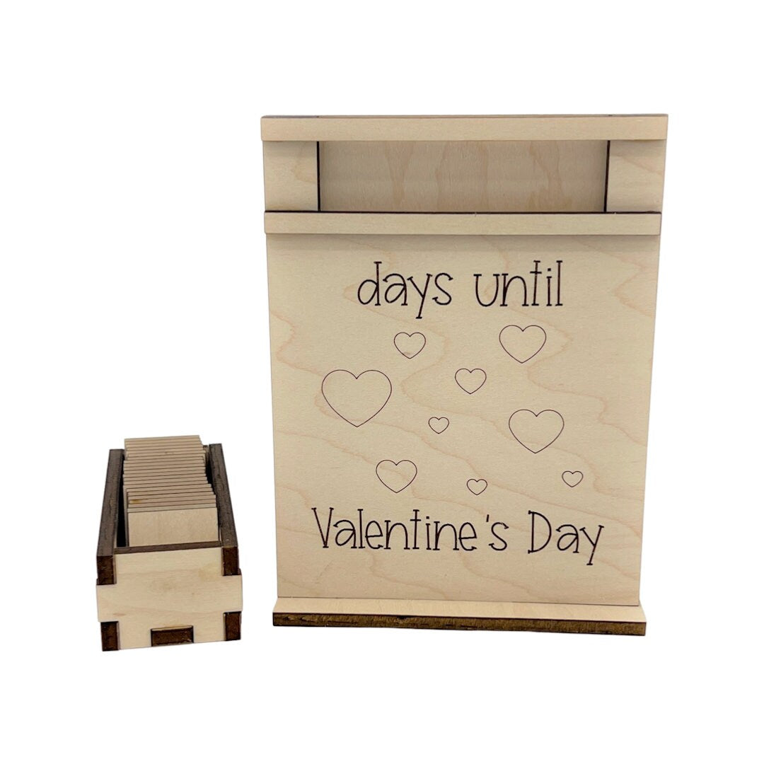 Days Until Valentine's Day Wood Countdown
