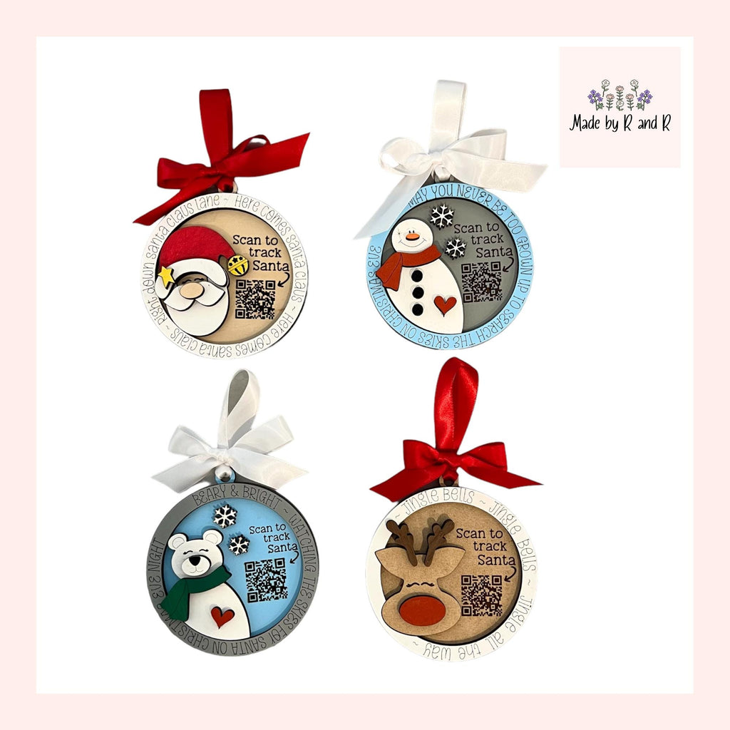 Santa Tracker Ornaments (Choose One)