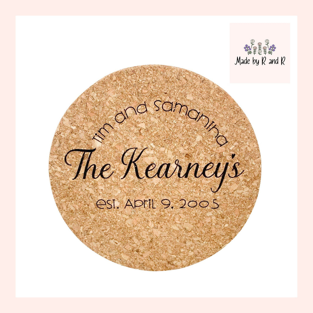 Name and Date Cork Trivet