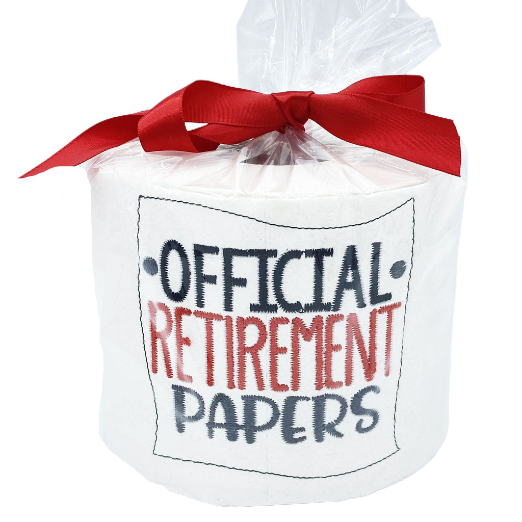 Official Retirement Papers Embroidered Toilet Paper