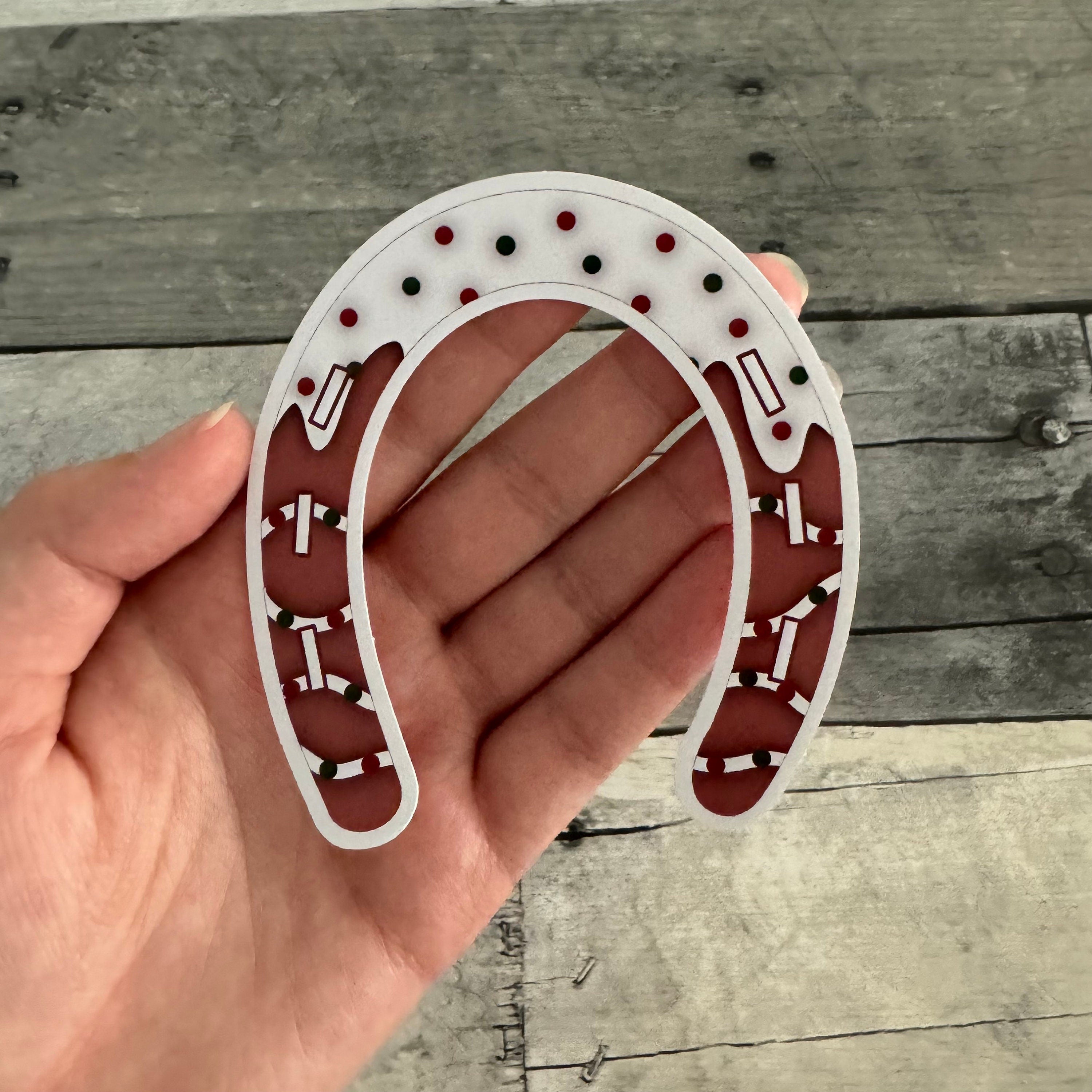 Horseshoe Christmas Cookie Sticker
