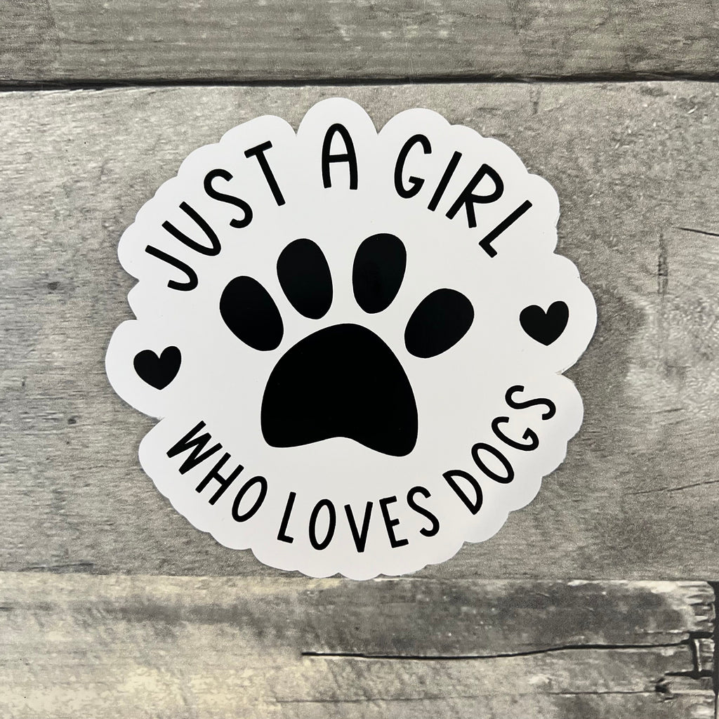 Just A Girl Who Loves Dogs Sticker Set of 3