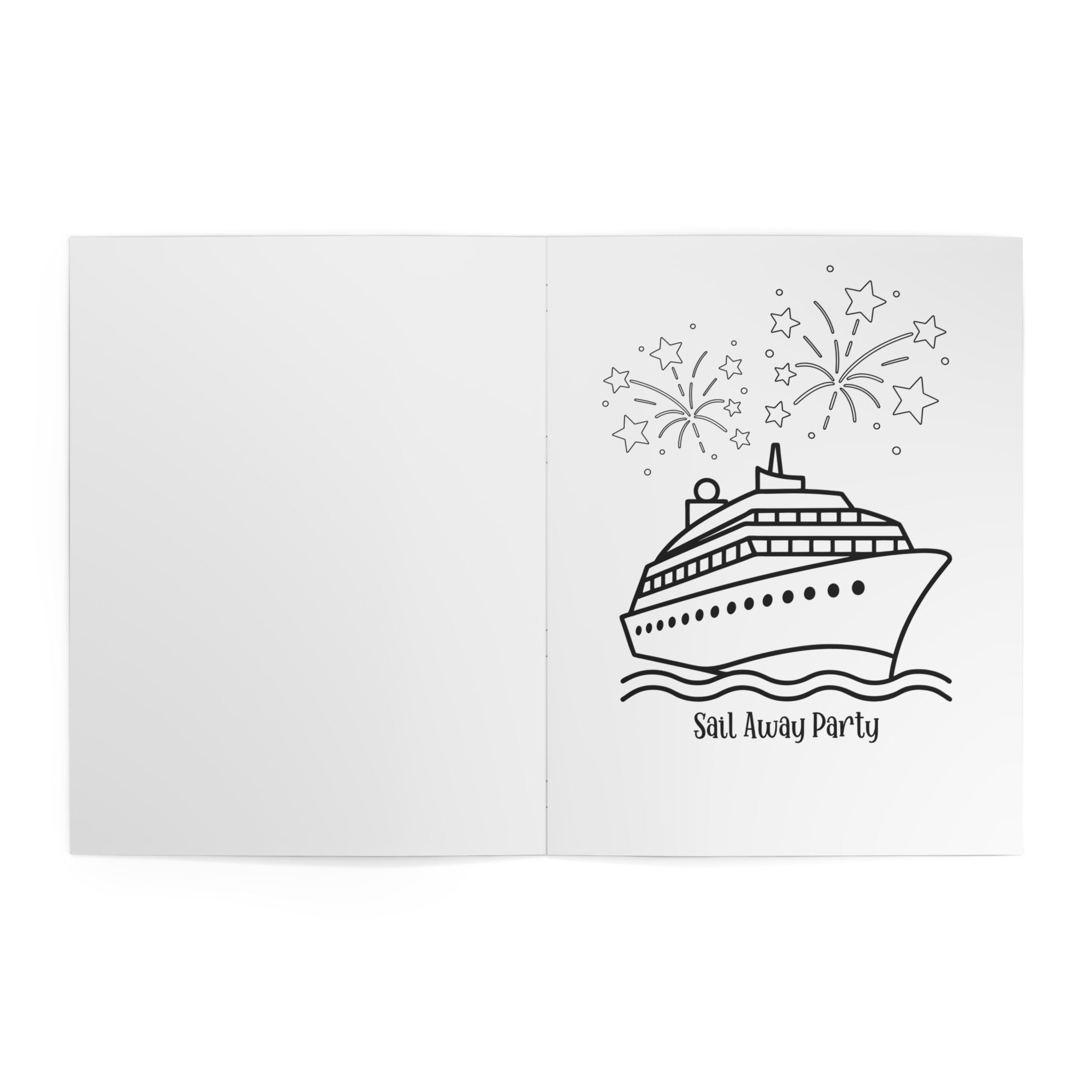 Cruise Vacation Coloring Book, "All Aboard" Sea-Themed Kids Activity Book