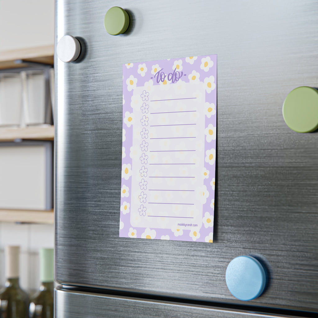 Purple Floral To Do Checklist Sticky Notes for Planning & Lists