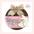Hoppy Easter Painted Wood Sign