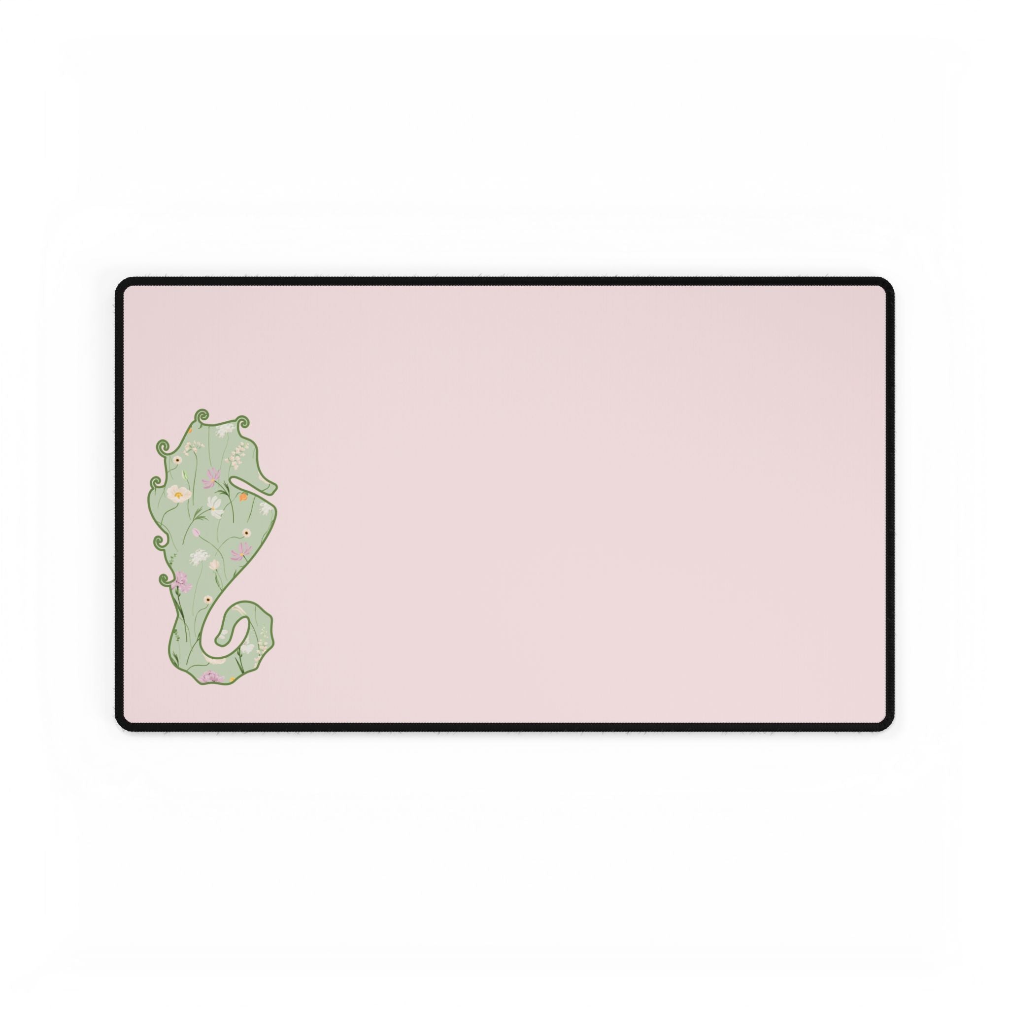 Floral Seahorse Desk Mats and Mouse pads, Office Decor, Birthday Gifts, Home Workspace