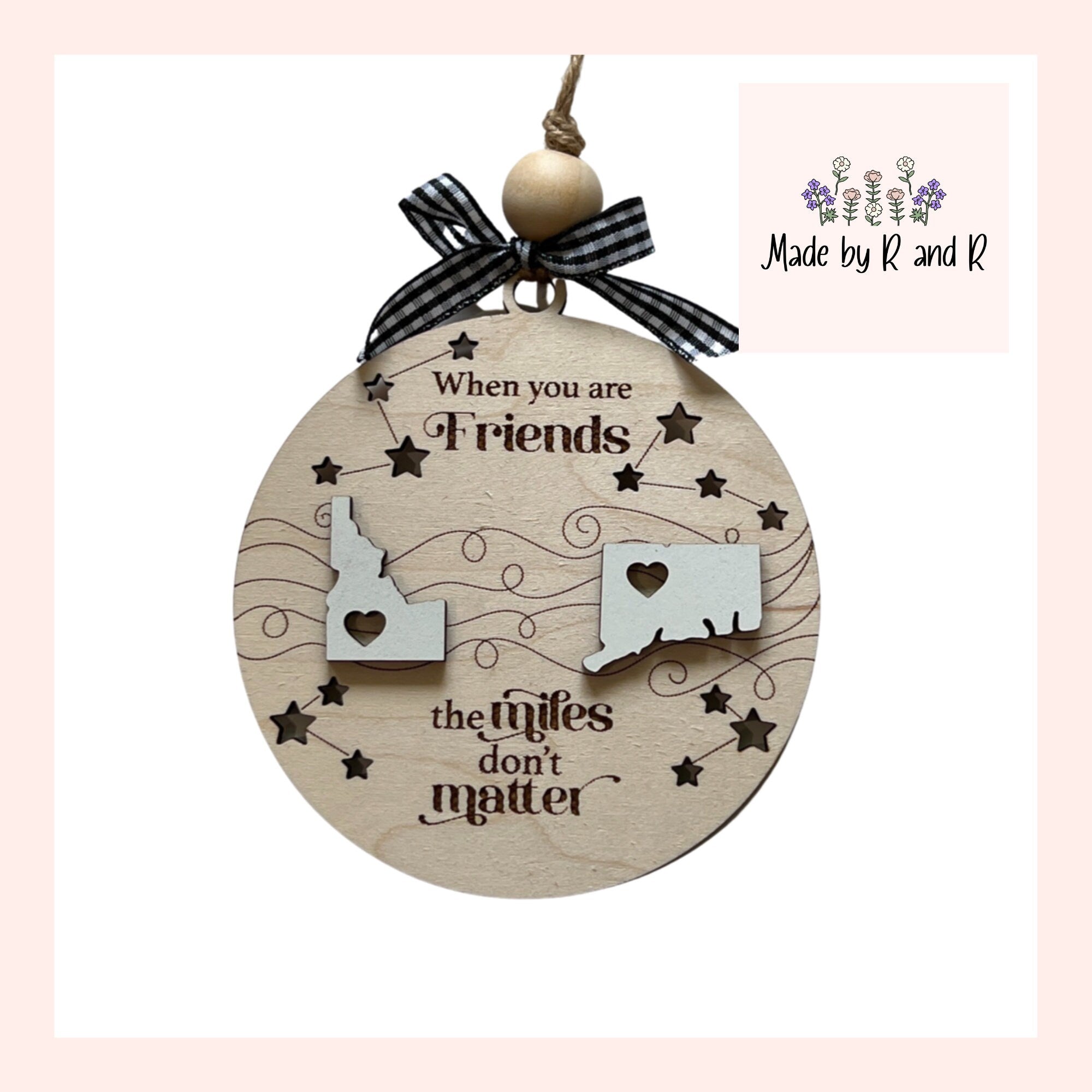 When You Are Friends The Miles Don't Matter Togetherness Ornament