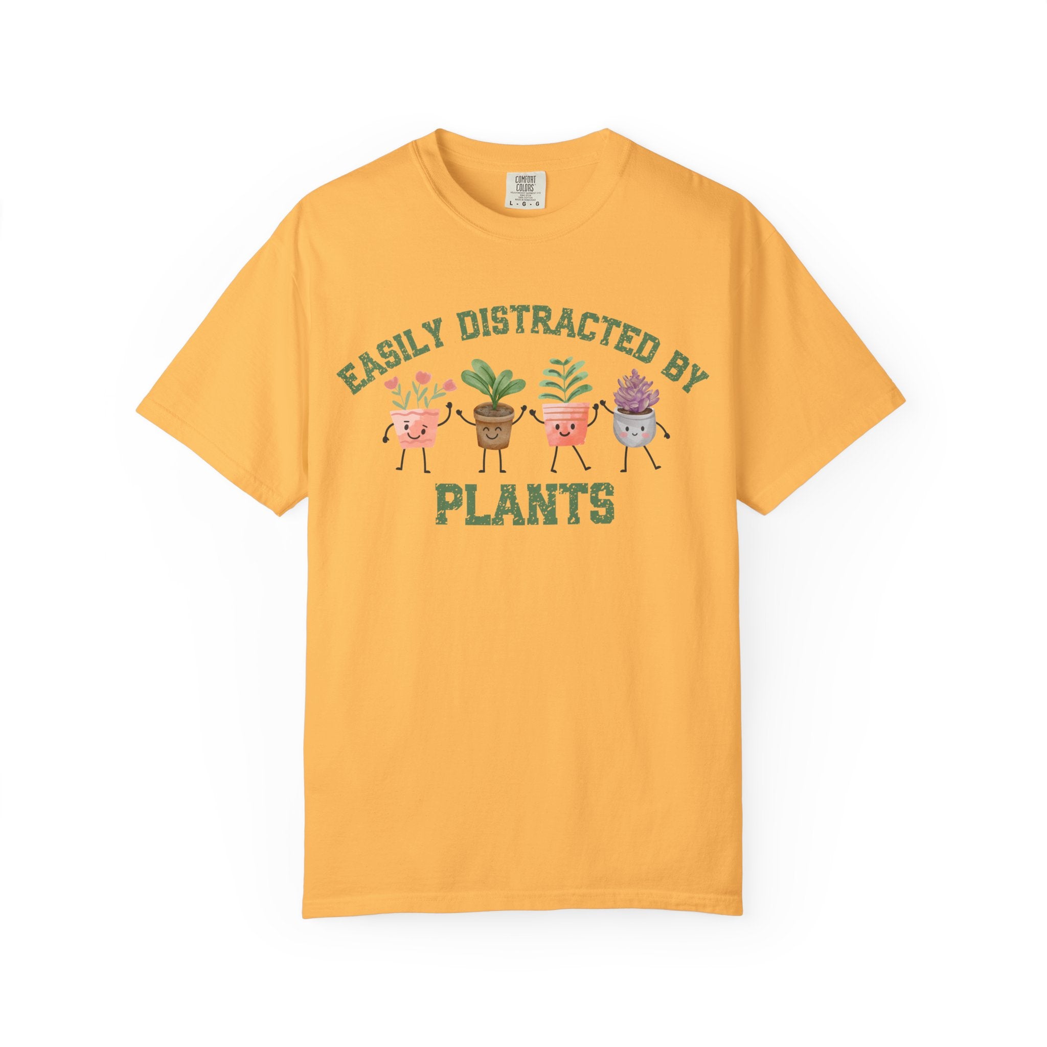 Easily Distracted By Plants Tee, Cute Plant Lover Graphic T-Shirt