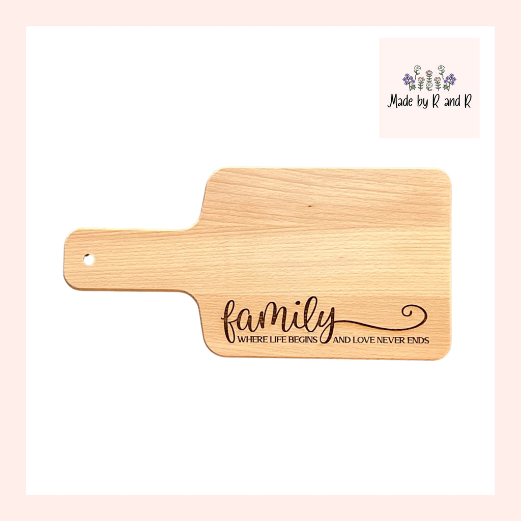 Family Laser Engraved Cutting Board