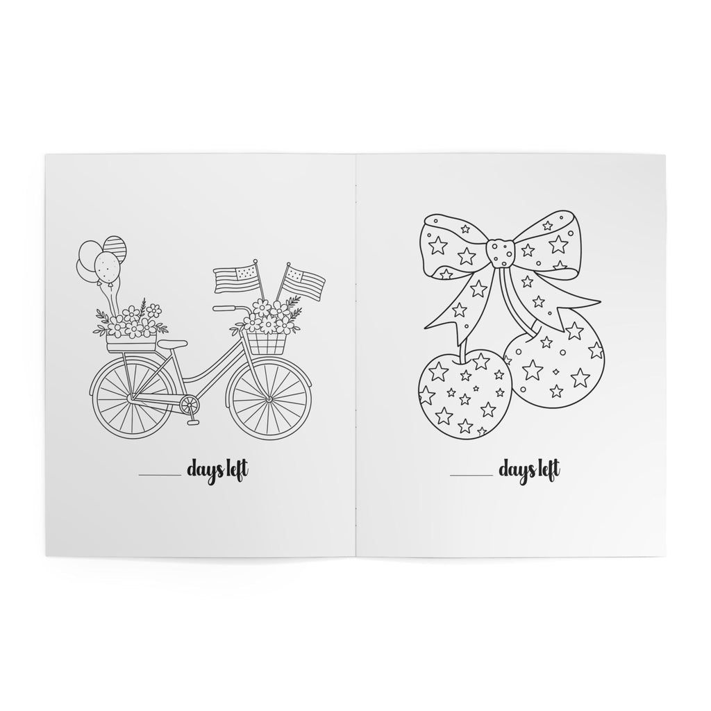 Coloring Book — "Counting and coloring the days until Mommy comes home" Patriotic Kids Activity