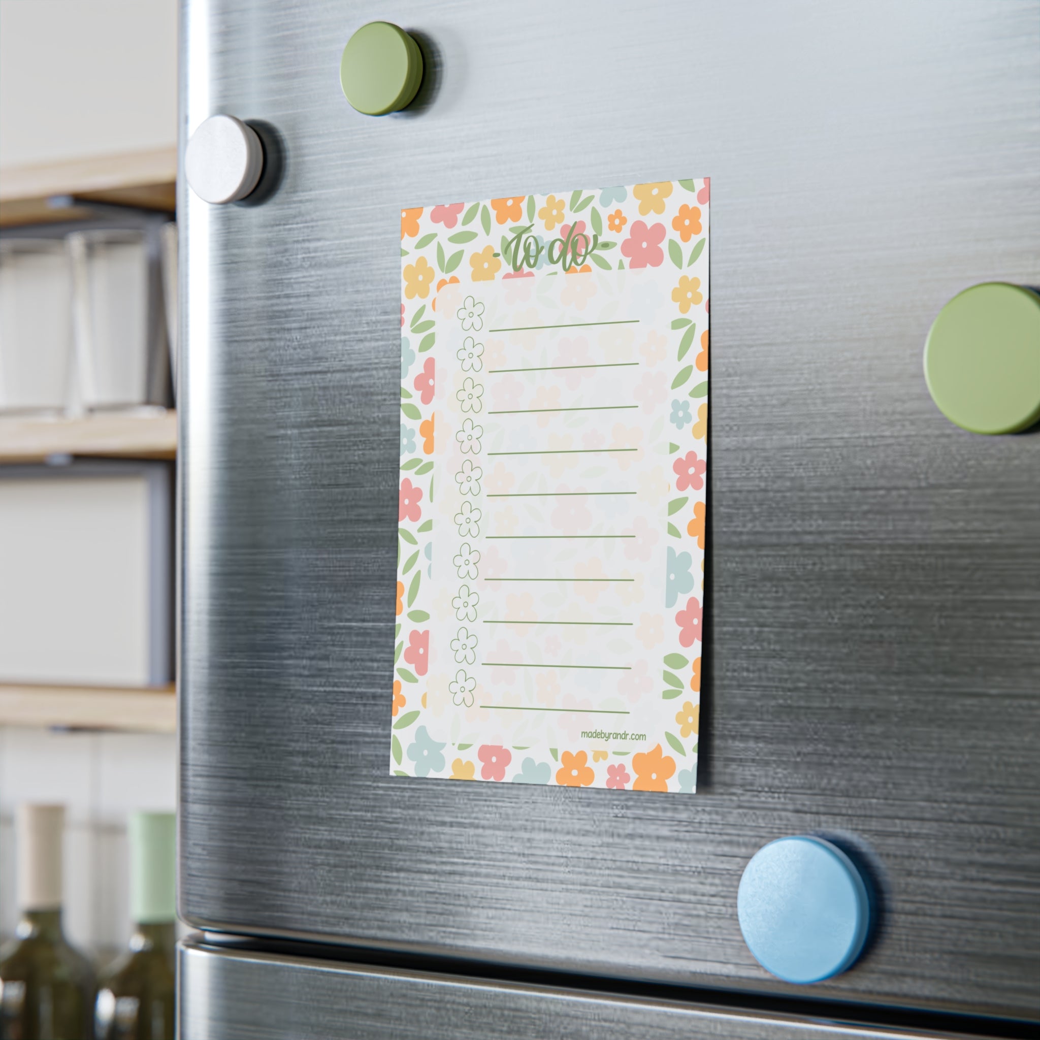 Colorful Floral To Do Checklist Sticky Notes for Planning & Lists