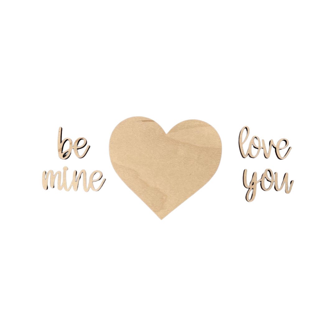 Valentine Boho Rainbow Wood Cut Outs