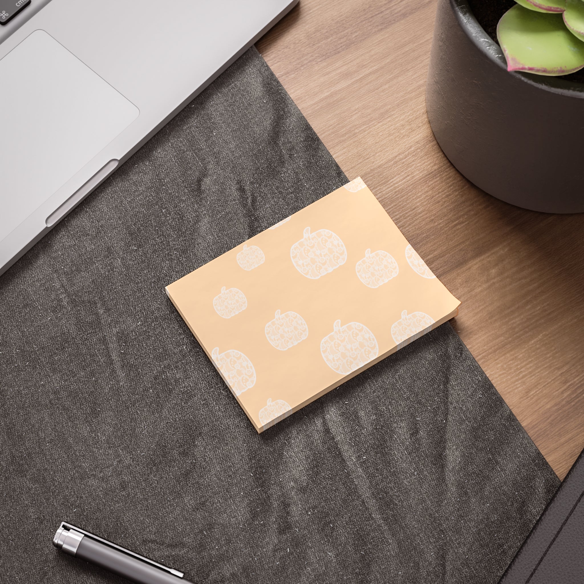 Orange Pumpkin Post-It Note Pads, Fall Themed Sticky Notes, Fall Memo Pads, Perfect for Autumn