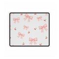 Cherries and Bows Desk Mats and Mouse pads, Office Decor, Birthday Gifts, Home Workspace