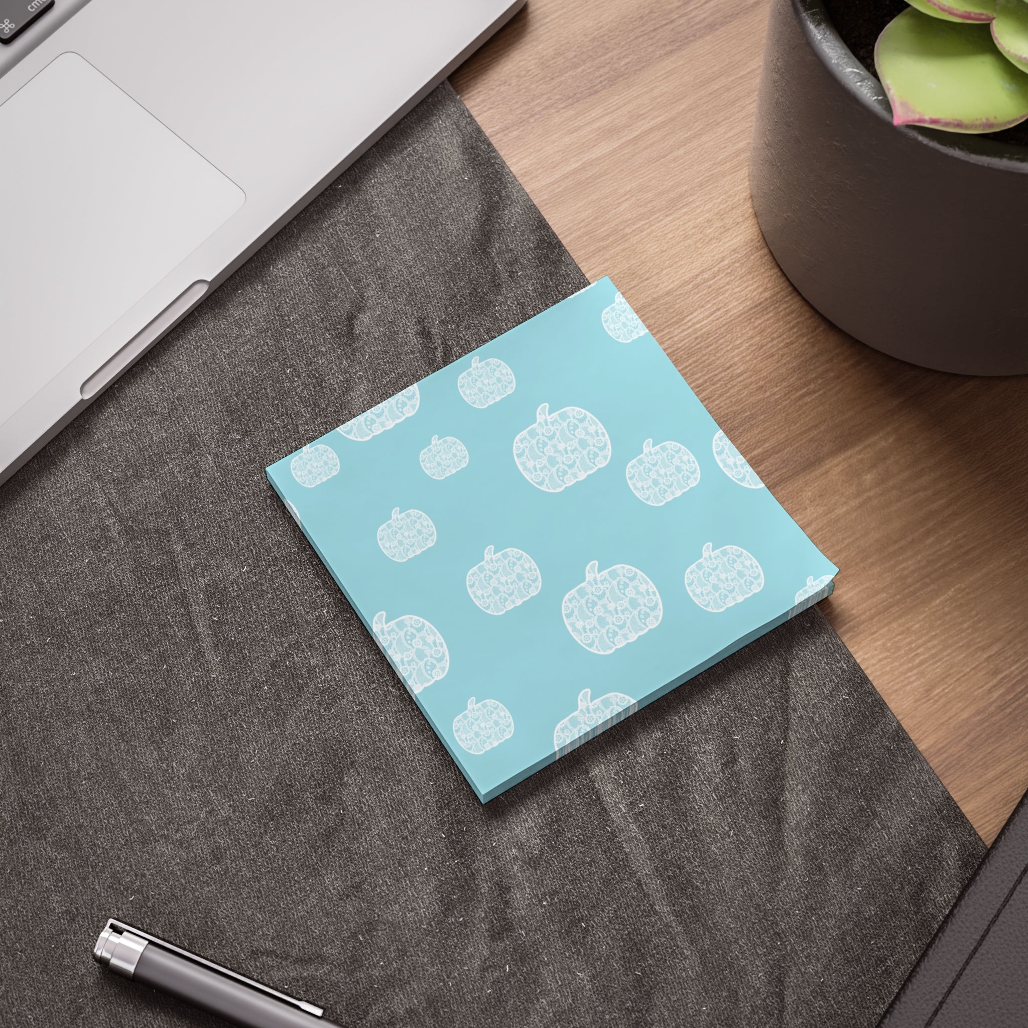Teal Pumpkin Post-It Note Pads, Fall Themed Sticky Notes, Fall Memo Pads, Perfect for Autumn