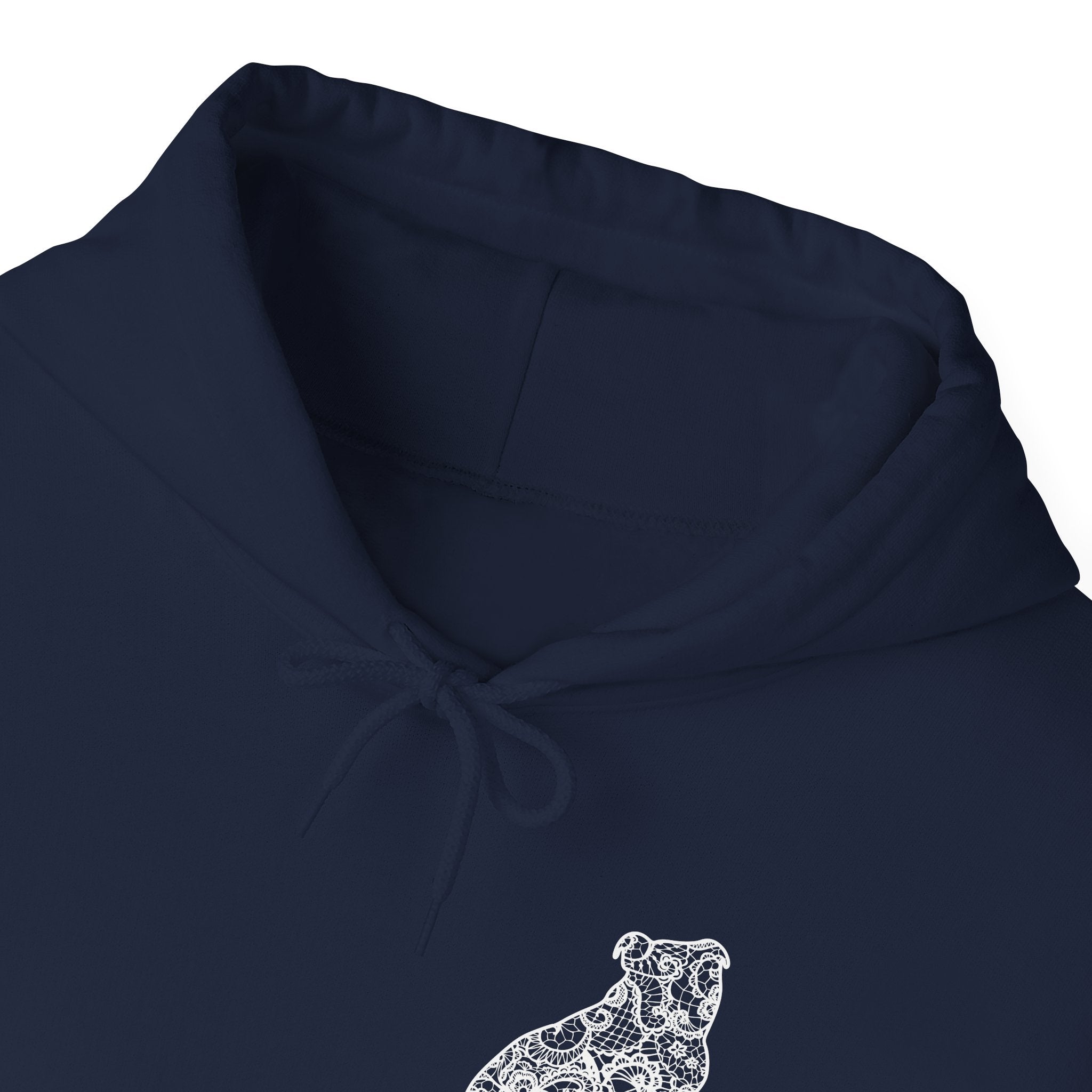 Lace Bulldog Unisex Hooded Sweatshirt - Gift for Dog Lovers, Relaxed Style
