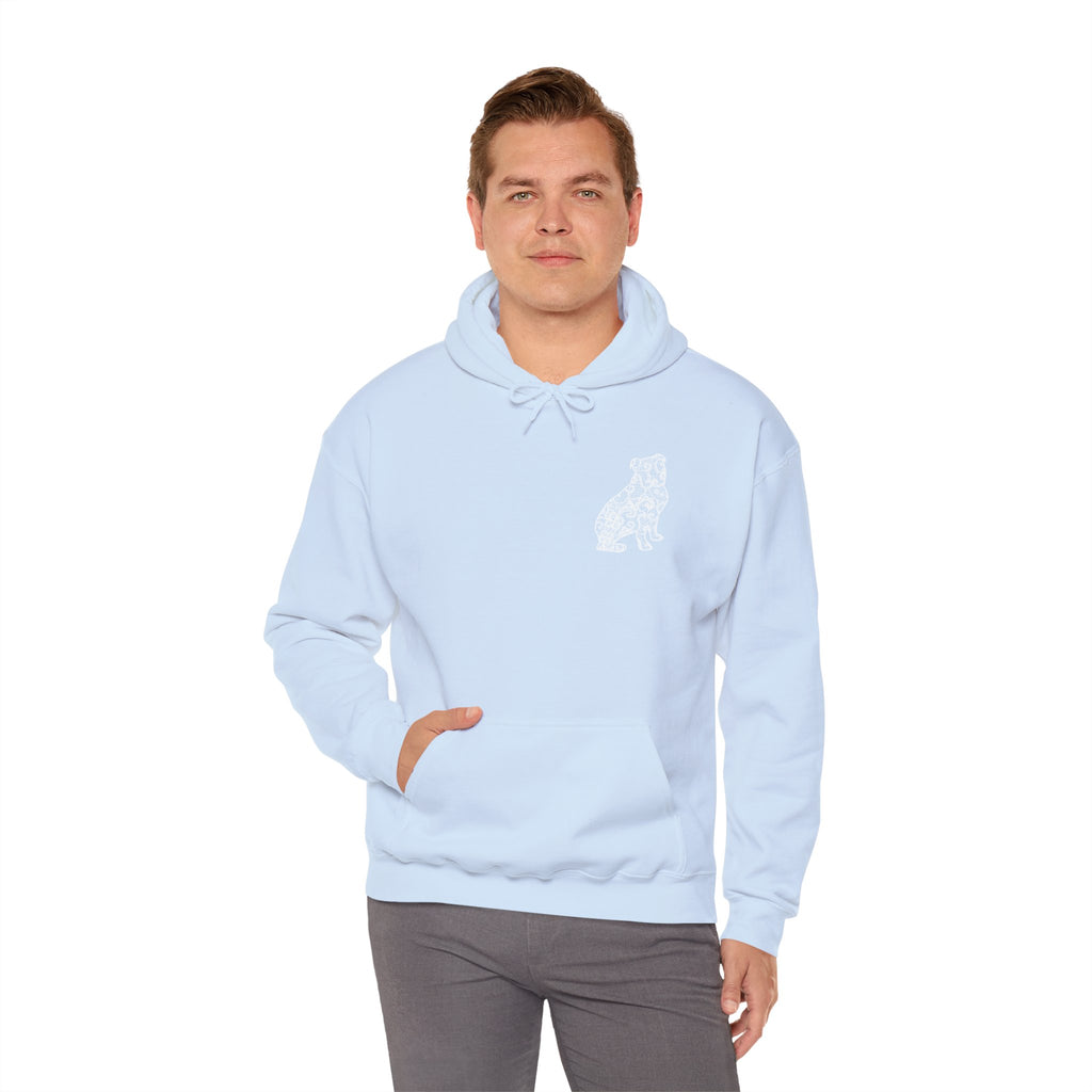 Lace Bulldog Unisex Hooded Sweatshirt - Gift for Dog Lovers, Relaxed Style