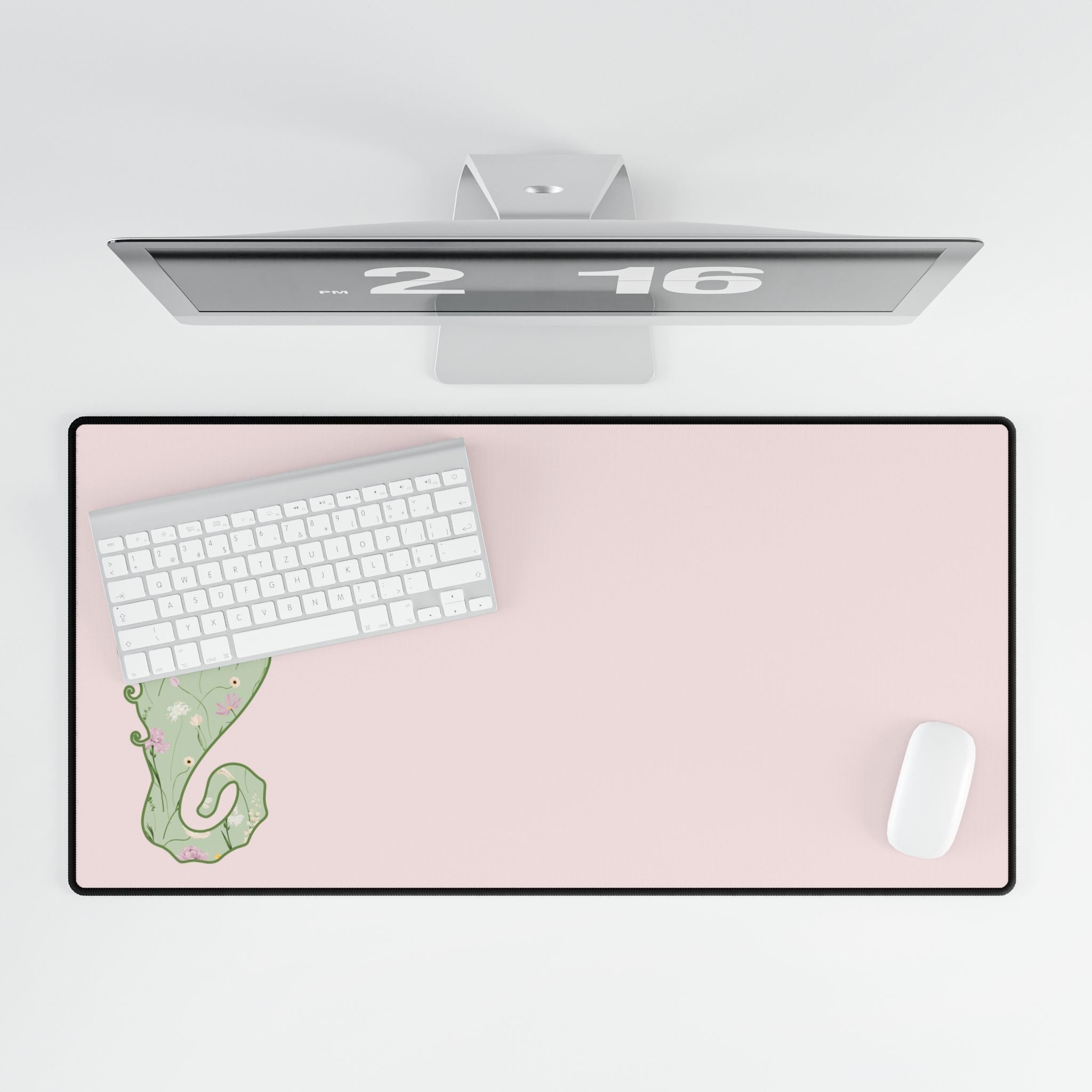 Floral Seahorse Desk Mats and Mouse pads, Office Decor, Birthday Gifts, Home Workspace