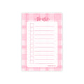 Pink Plaid To Do Checklist Sticky Notes for Planning & Lists