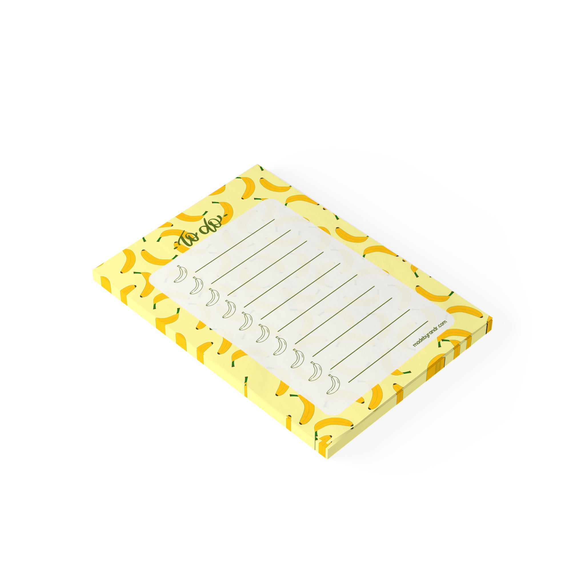 Banana To Do Checklist Sticky Notes for Planning & Lists