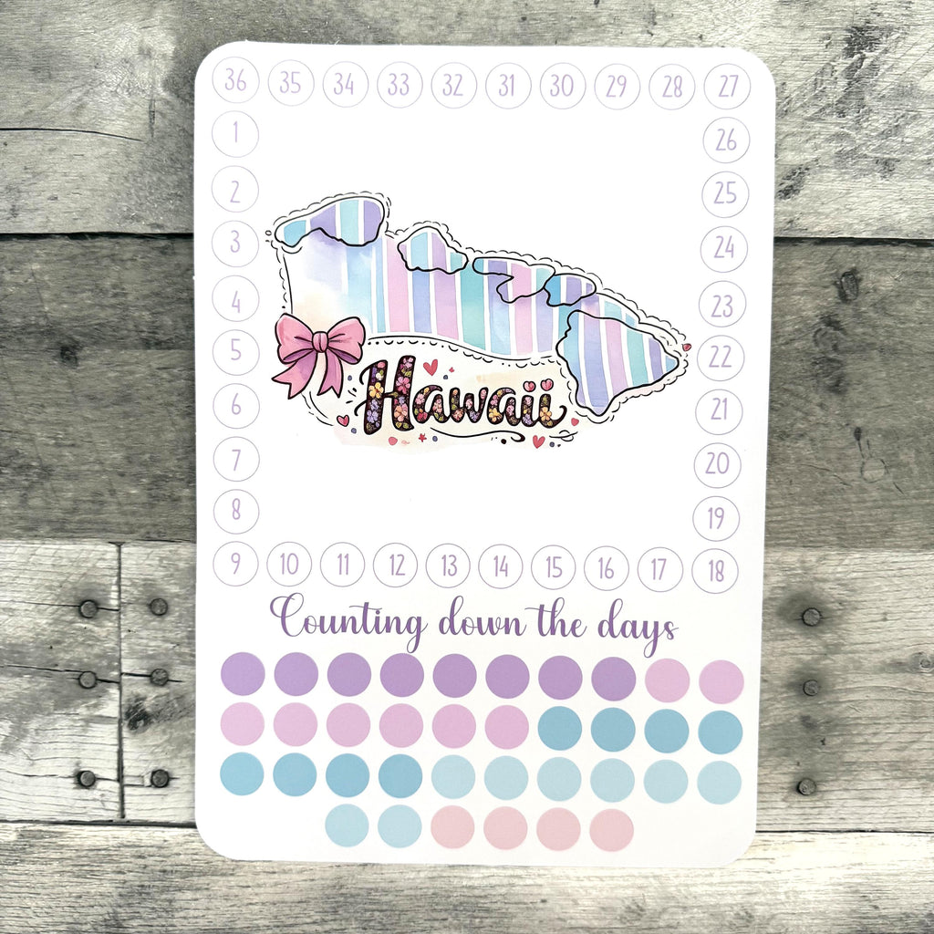 State Travel Countdown Activity Sticker (Choose One) From Made By R And R