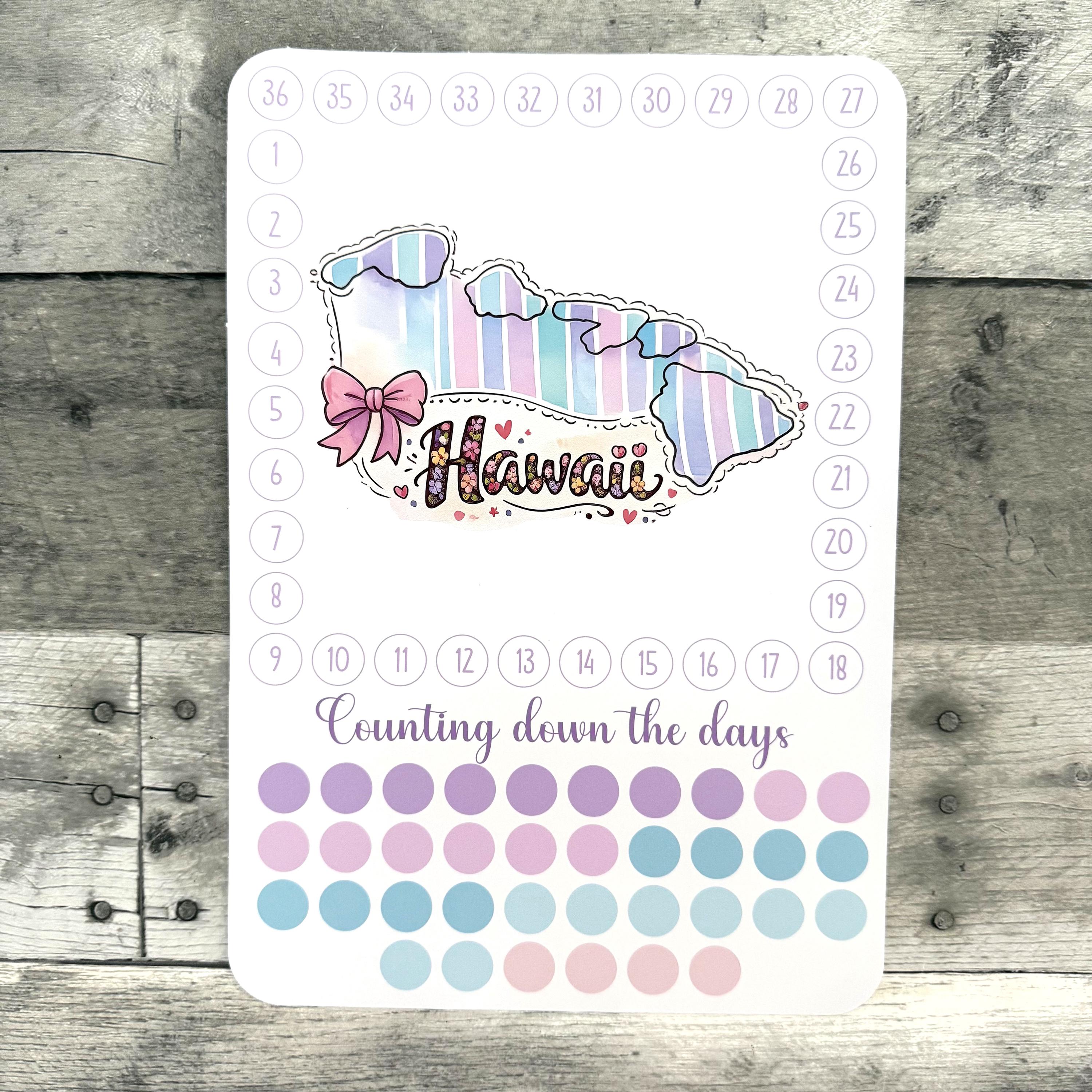 State Travel Countdown Activity Sticker (Choose One) From Made By R And R