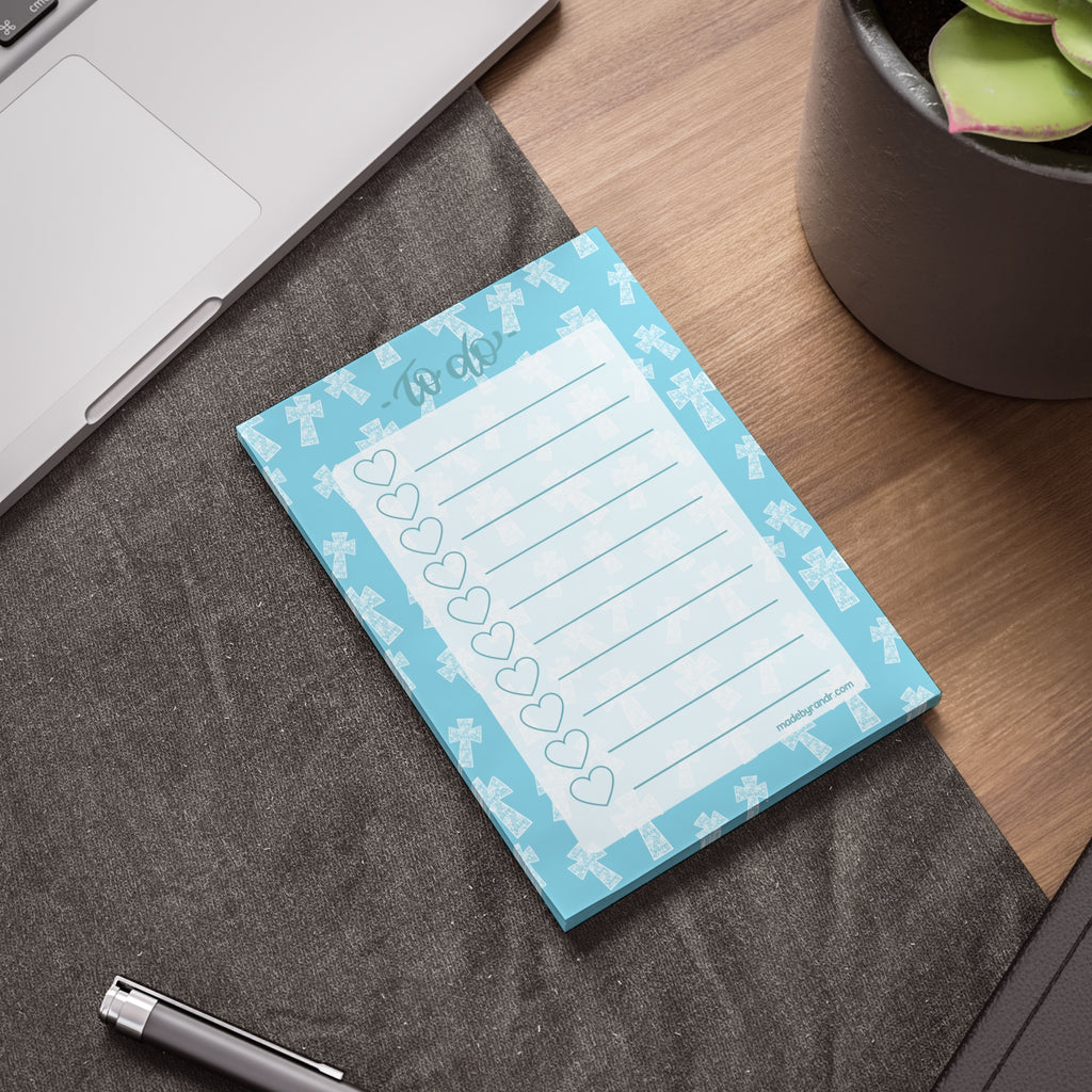 Blue Cross To Do Checklist Sticky Notes for Planning & Lists