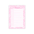 Pink Paw Print To Do Checklist Sticky Notes for Planning & Lists