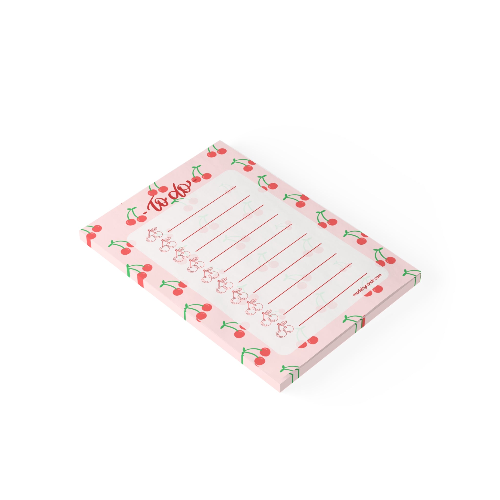 Cherry To Do Checklist Sticky Notes for Planning & Lists