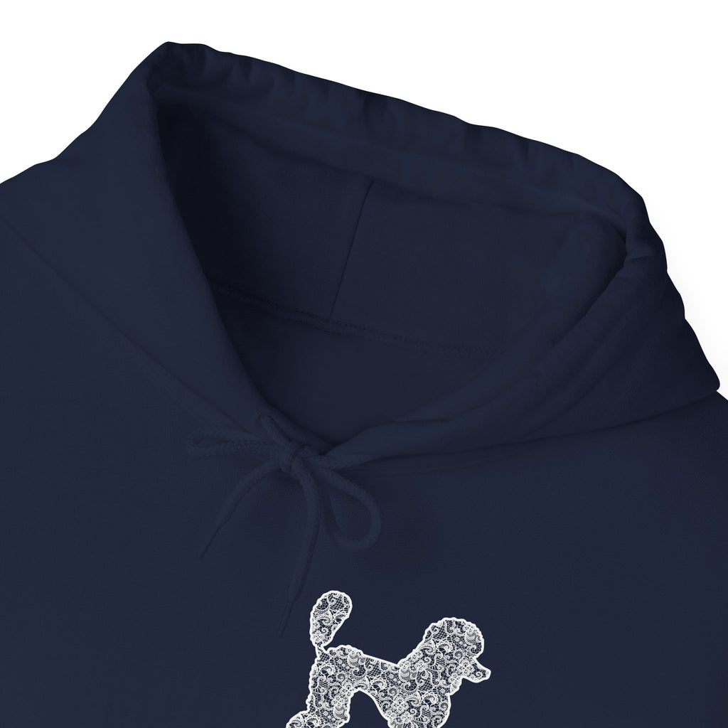 Lace Poodle Unisex Hooded Sweatshirt - Gift for Dog Lovers, Relaxed Style