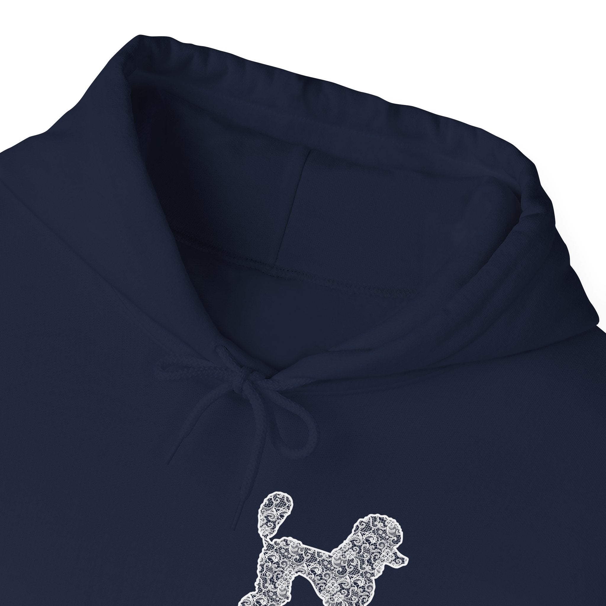 Lace Poodle Unisex Hooded Sweatshirt - Gift for Dog Lovers, Relaxed Style