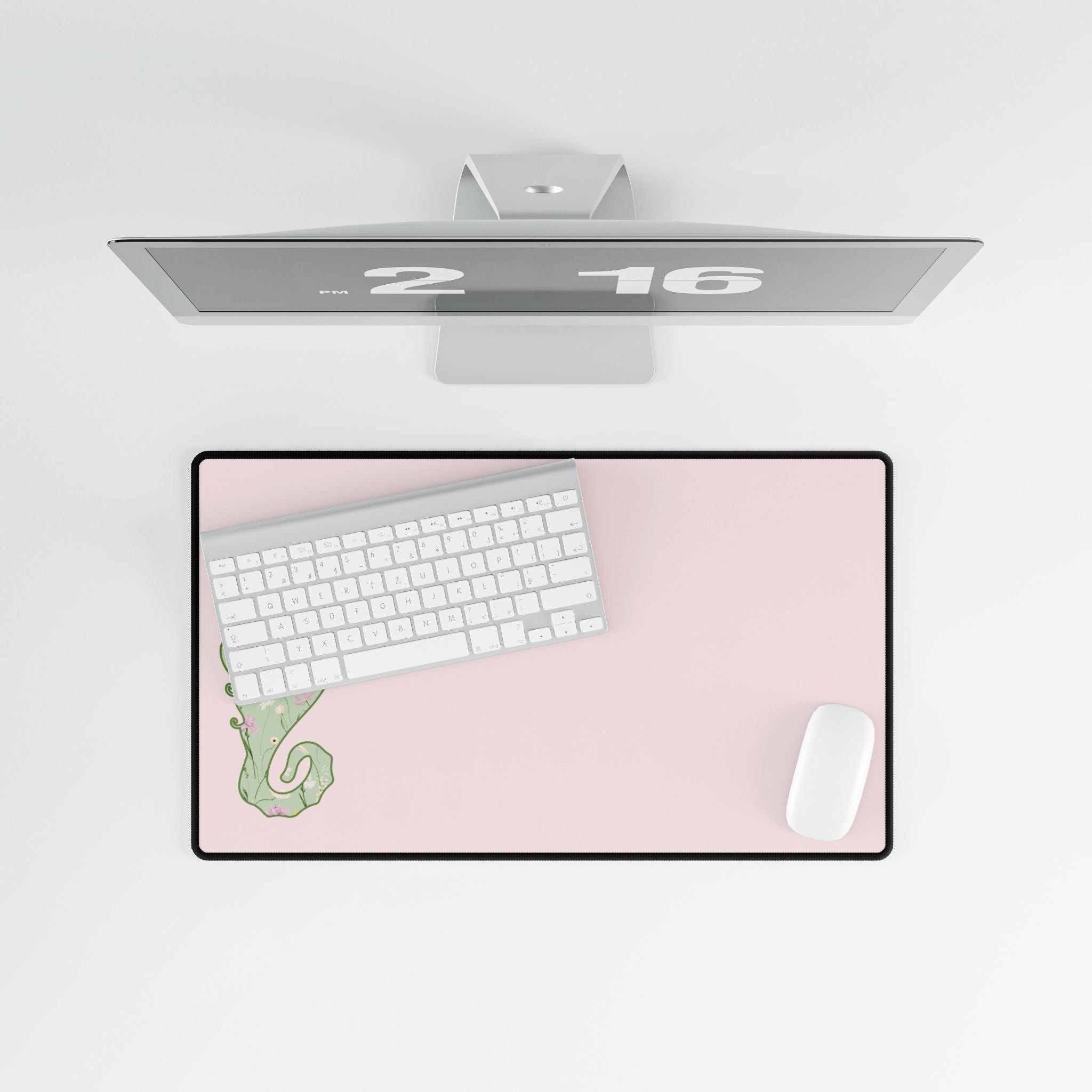Floral Seahorse Desk Mats and Mouse pads, Office Decor, Birthday Gifts, Home Workspace