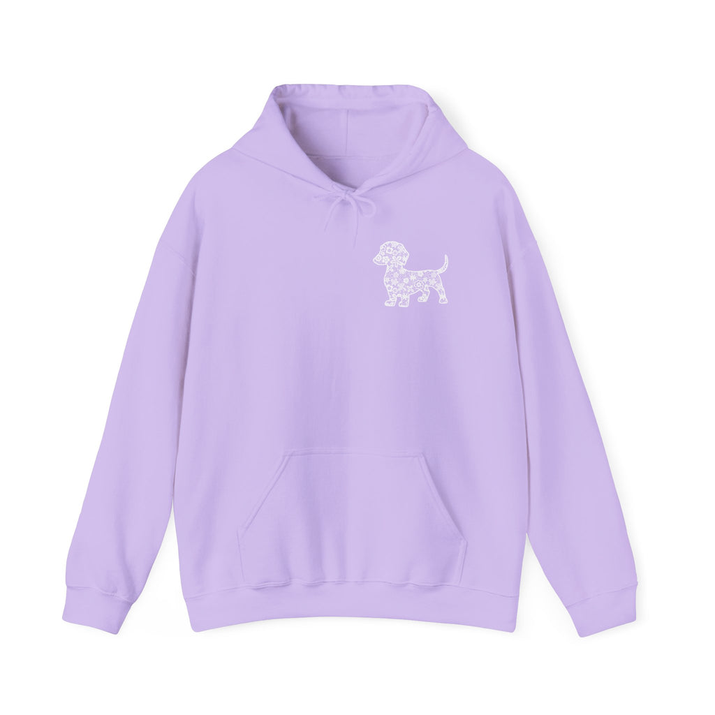 Lace Dachshund Unisex Hooded Sweatshirt - Gift for Dog Lovers, Relaxed Style