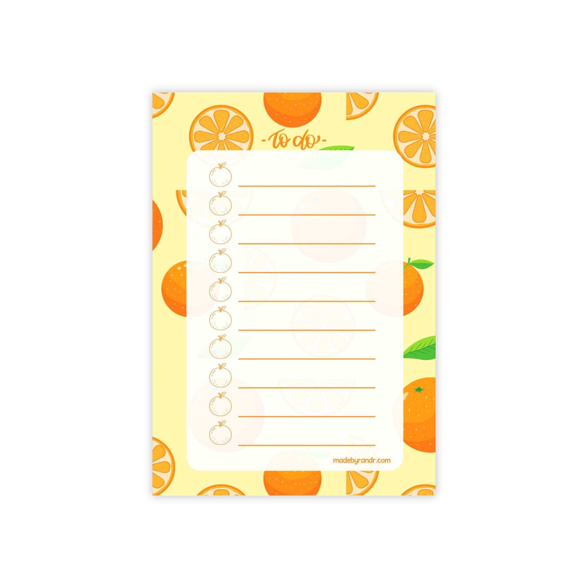 Orange To Do Checklist Sticky Notes for Planning & Lists