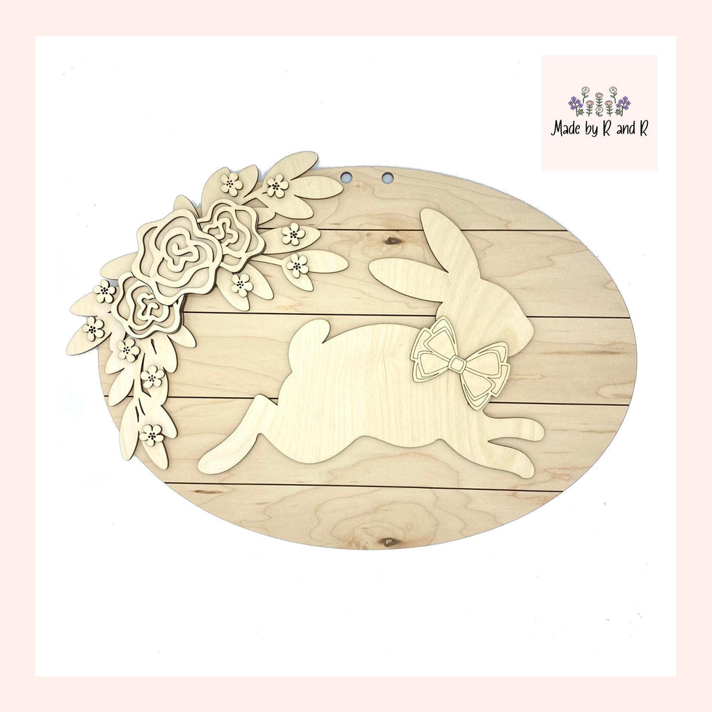 Rabbit Shiplap Sign Unpainted Wood Cut Outs