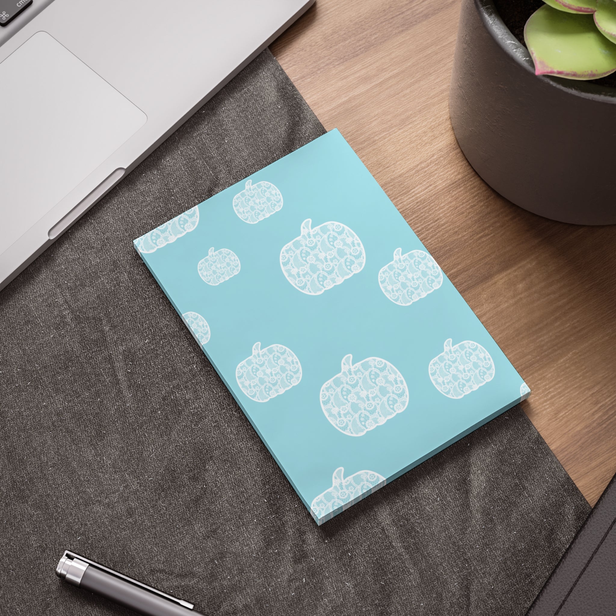 Teal Pumpkin Post-It Note Pads, Fall Themed Sticky Notes, Fall Memo Pads, Perfect for Autumn