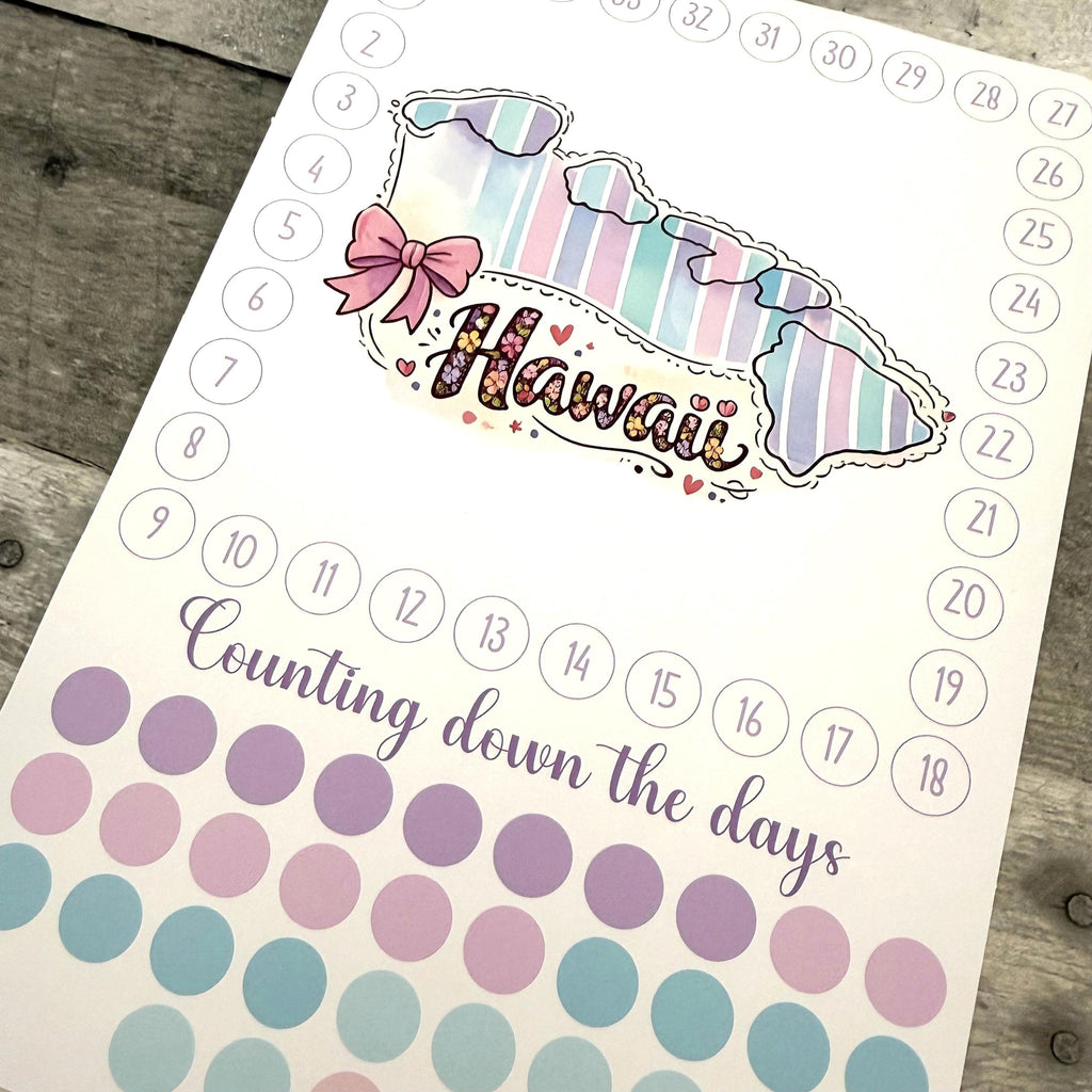 State Travel Countdown Activity Sticker (Choose One) From Made By R And R