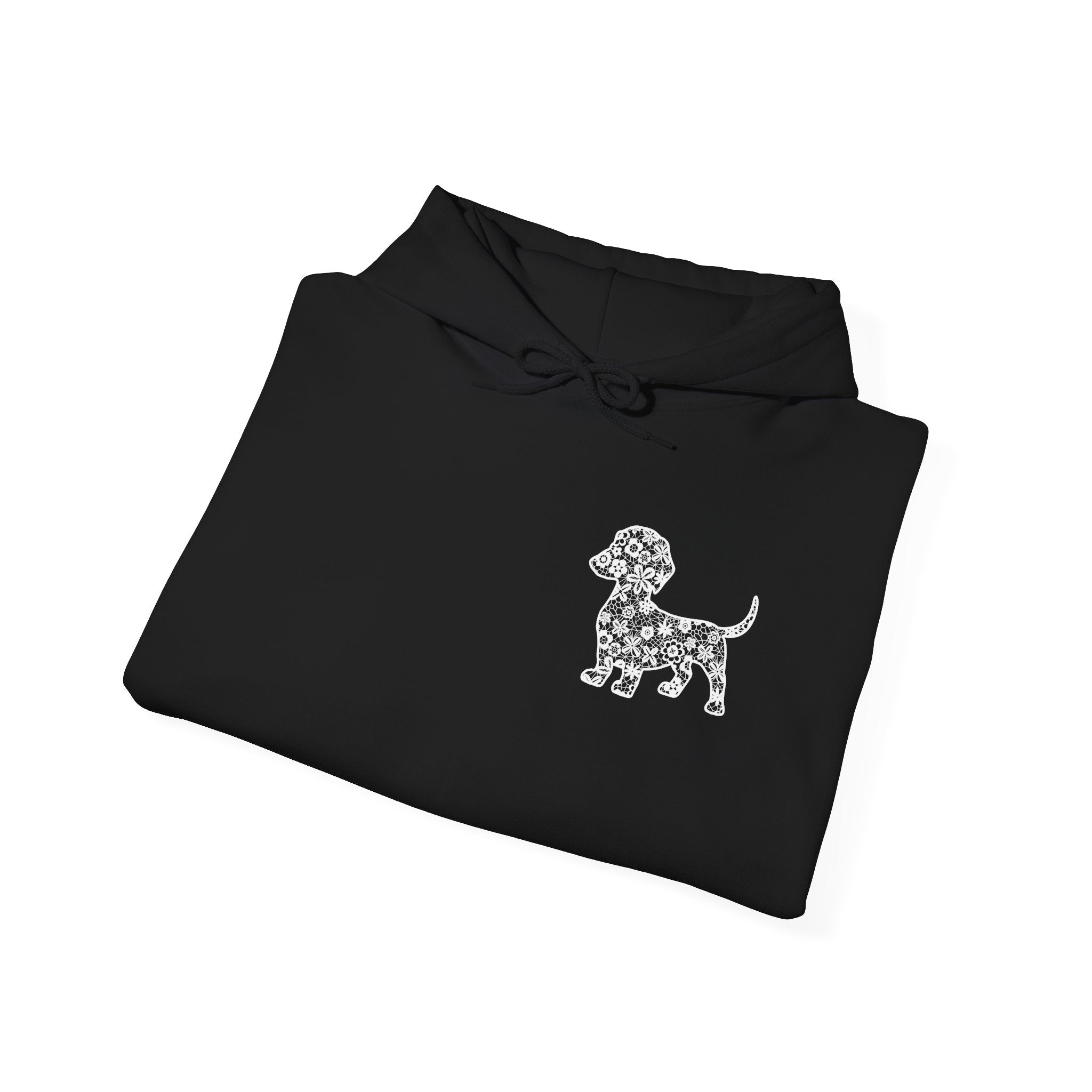 Lace Dachshund Unisex Hooded Sweatshirt - Gift for Dog Lovers, Relaxed Style