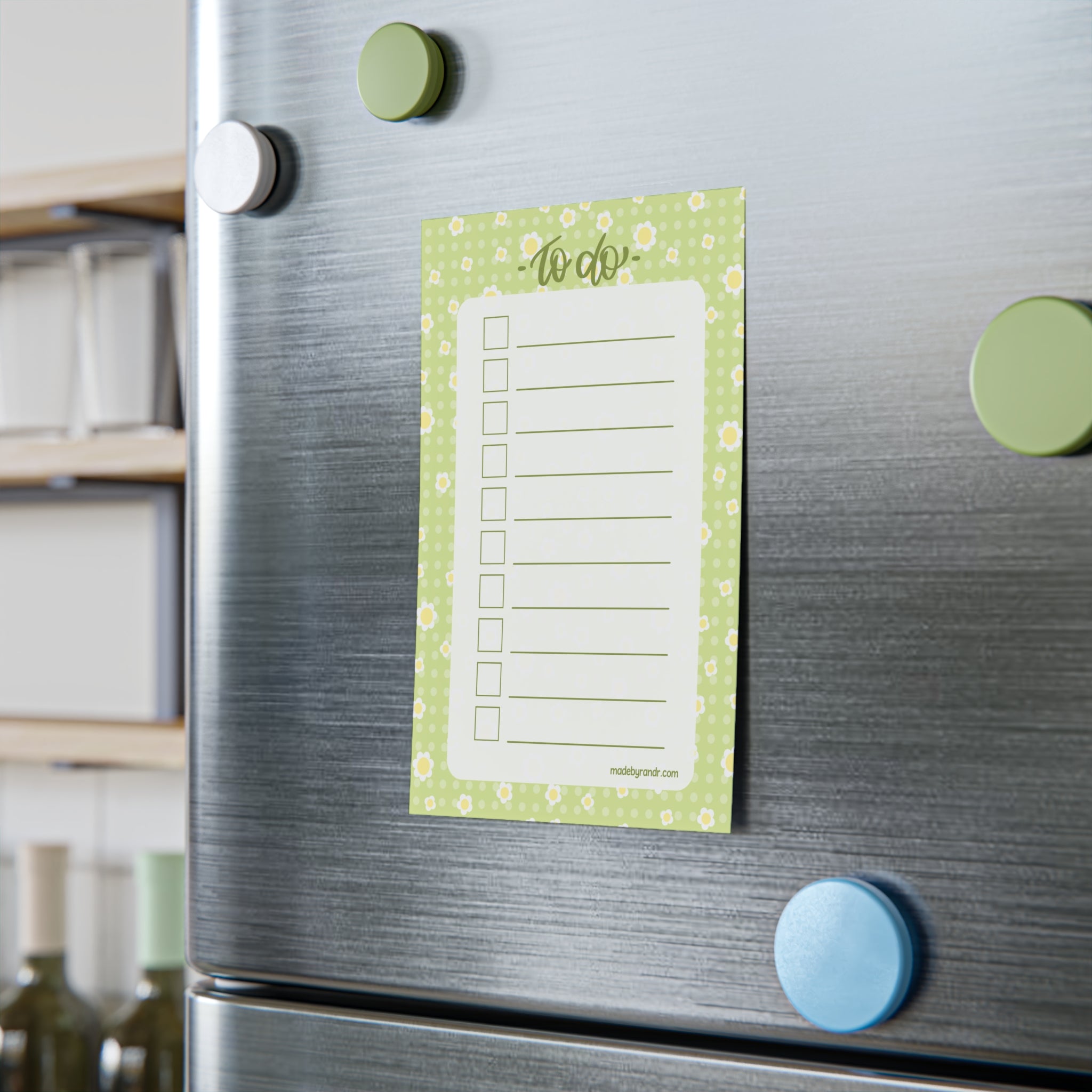 Green Floral To Do Checklist Sticky Notes for Planning & Lists
