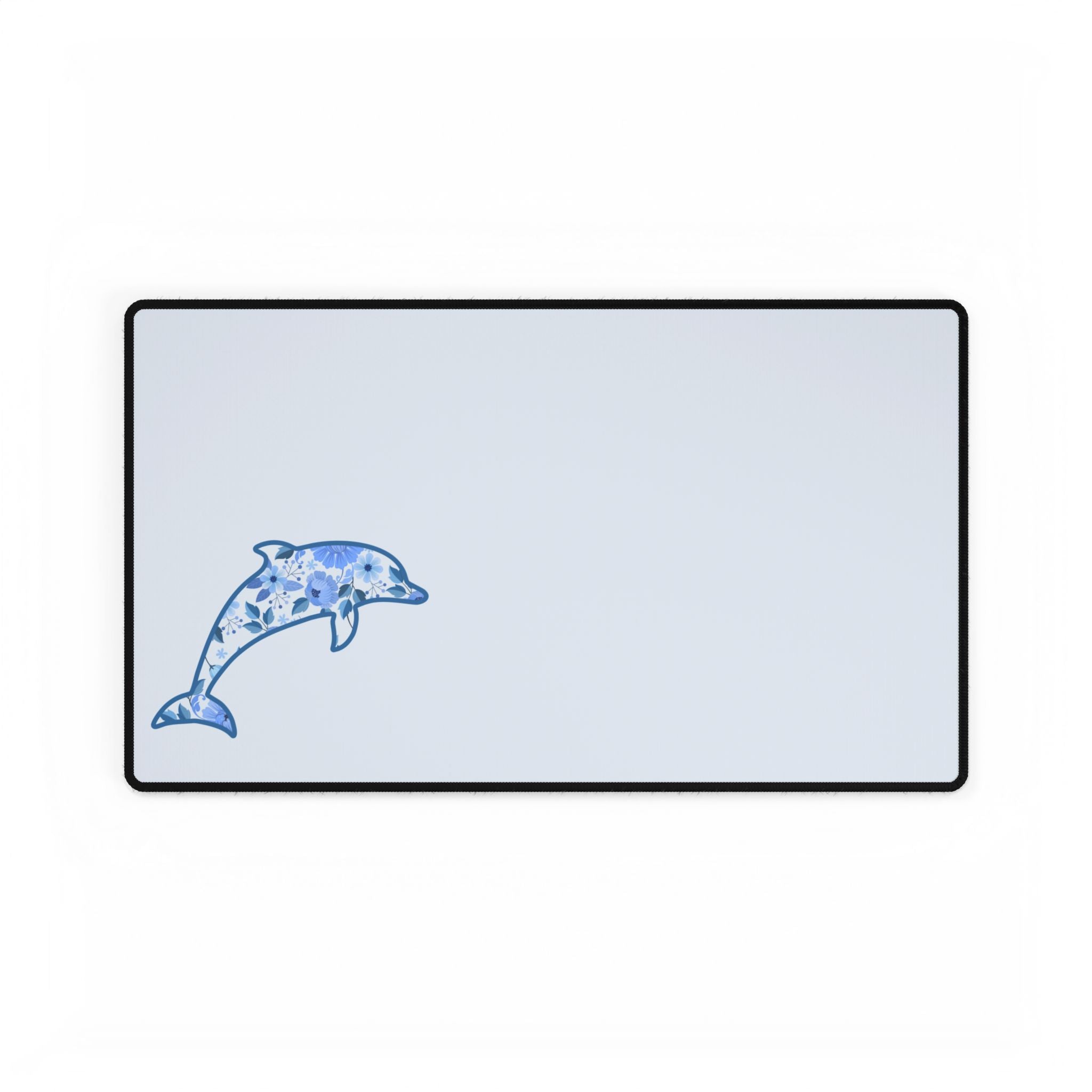 Floral Dolphin Desk Mats and Mouse pads, Office Decor, Birthday Gifts, Home Workspace