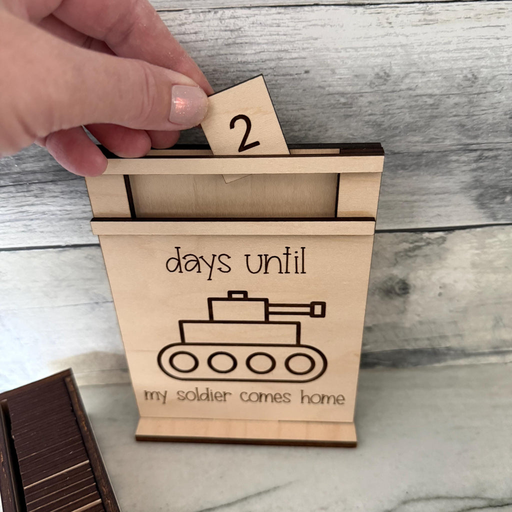 Days Until My Soldier Comes Home Wood Countdown From Made By R And R