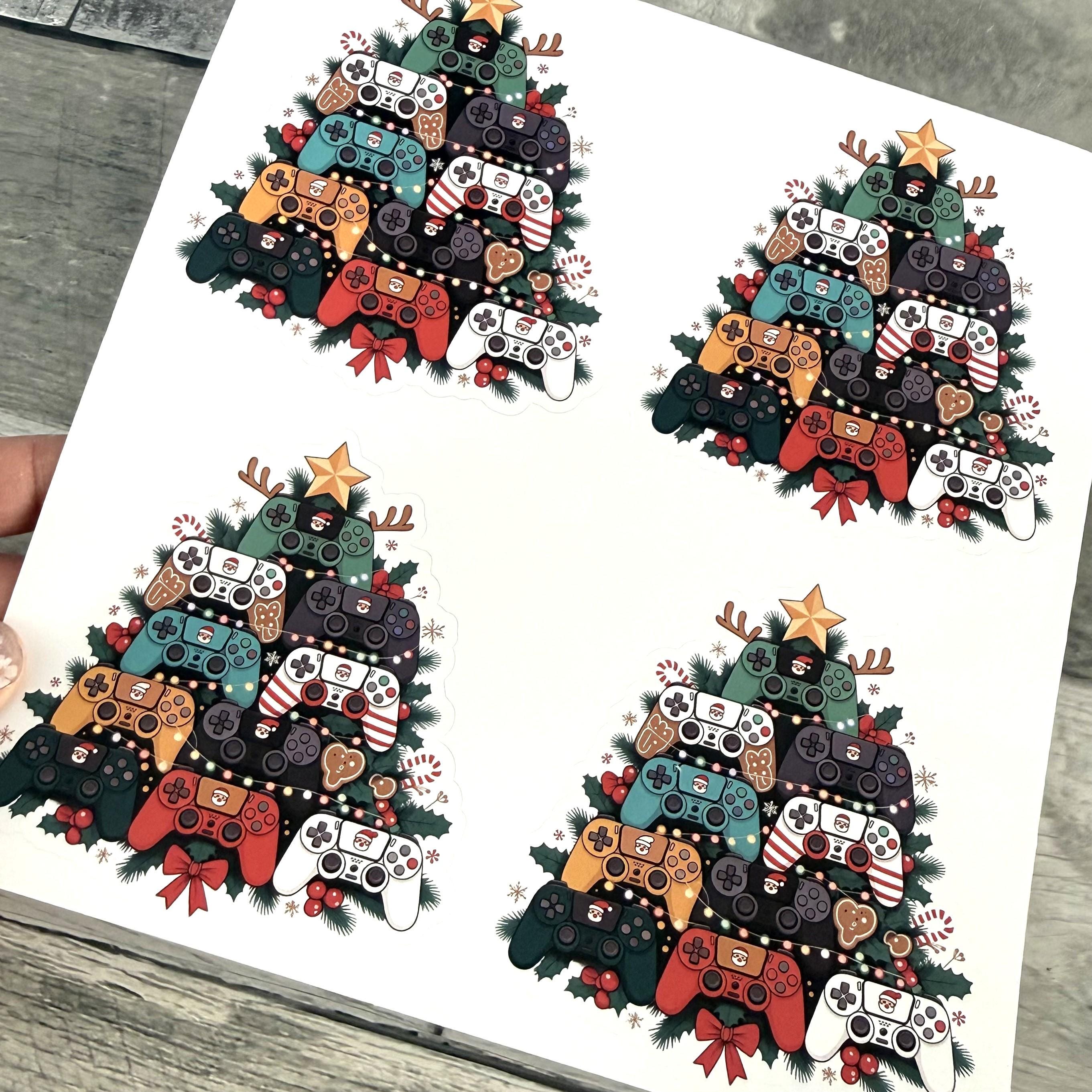 Video Game Christmas Stickers (set of 4)