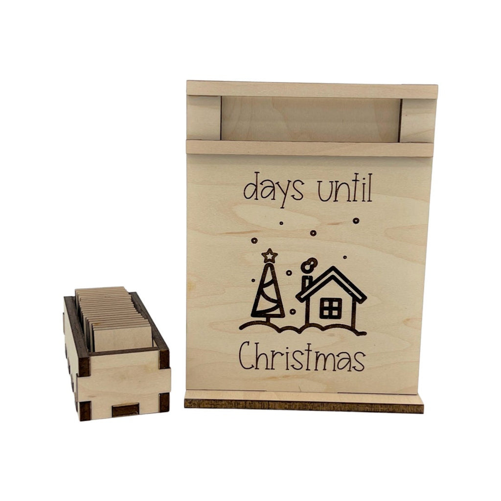 Days Until Christmas Wood Countdown