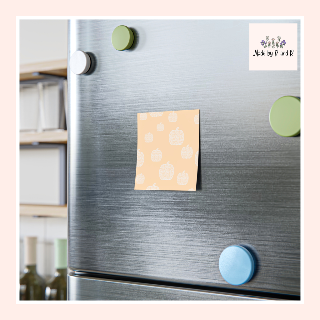 Orange Pumpkin Post-It Note Pads, Fall Themed Sticky Notes, Fall Memo Pads, Perfect for Autumn