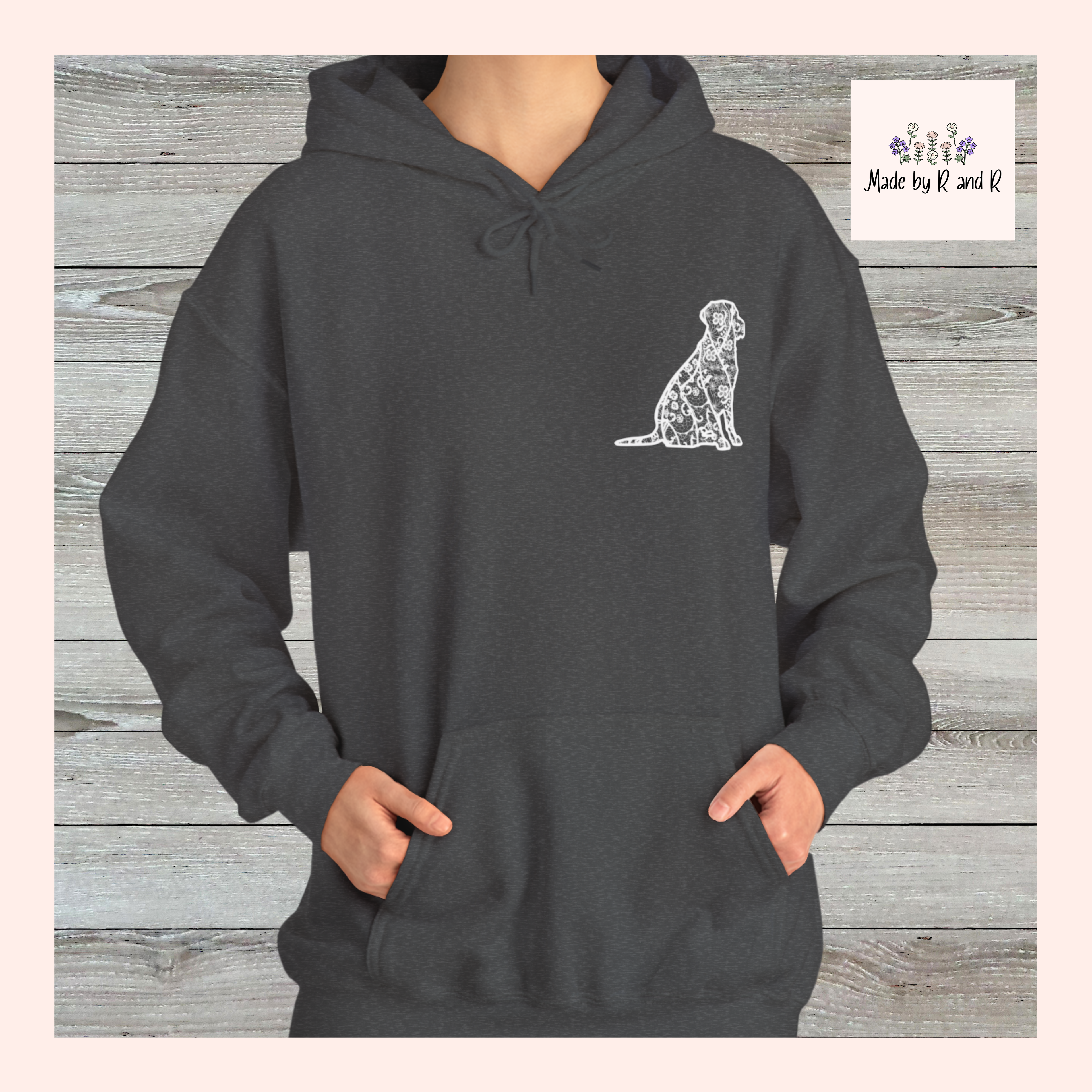 Lace Labrador Unisex Hooded Sweatshirt - Gift for Dog Lovers, Relaxed Style