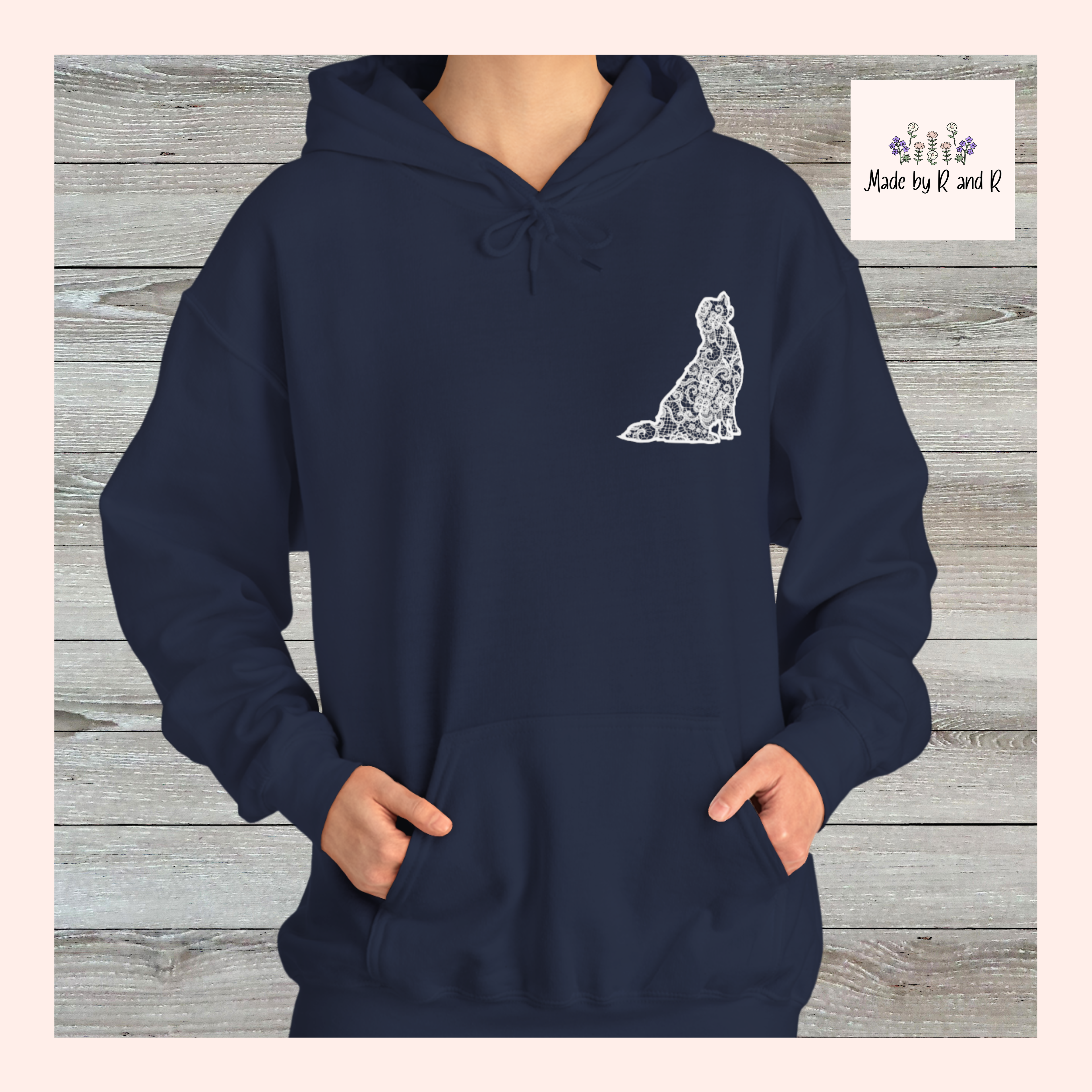 Lace Golden Retriever Unisex Hooded Sweatshirt - Gift for Dog Lovers, Relaxed Style