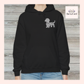 Lace Dachshund Unisex Hooded Sweatshirt - Gift for Dog Lovers, Relaxed Style